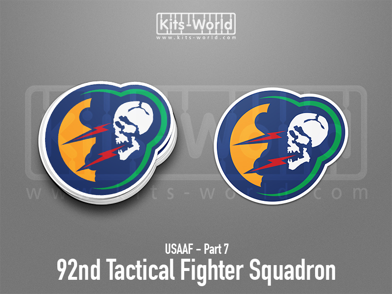 Kitsworld SAV Sticker - USAAF - 92nd Tactical Fighter Squadron W:100mm x H:87mm 